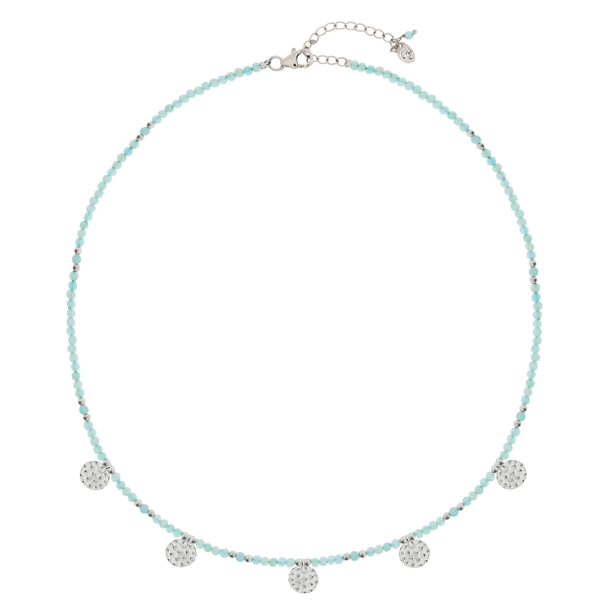 Women's Blue Aegean Silver Necklace - Amazonite Charlotte's Web Jewellery