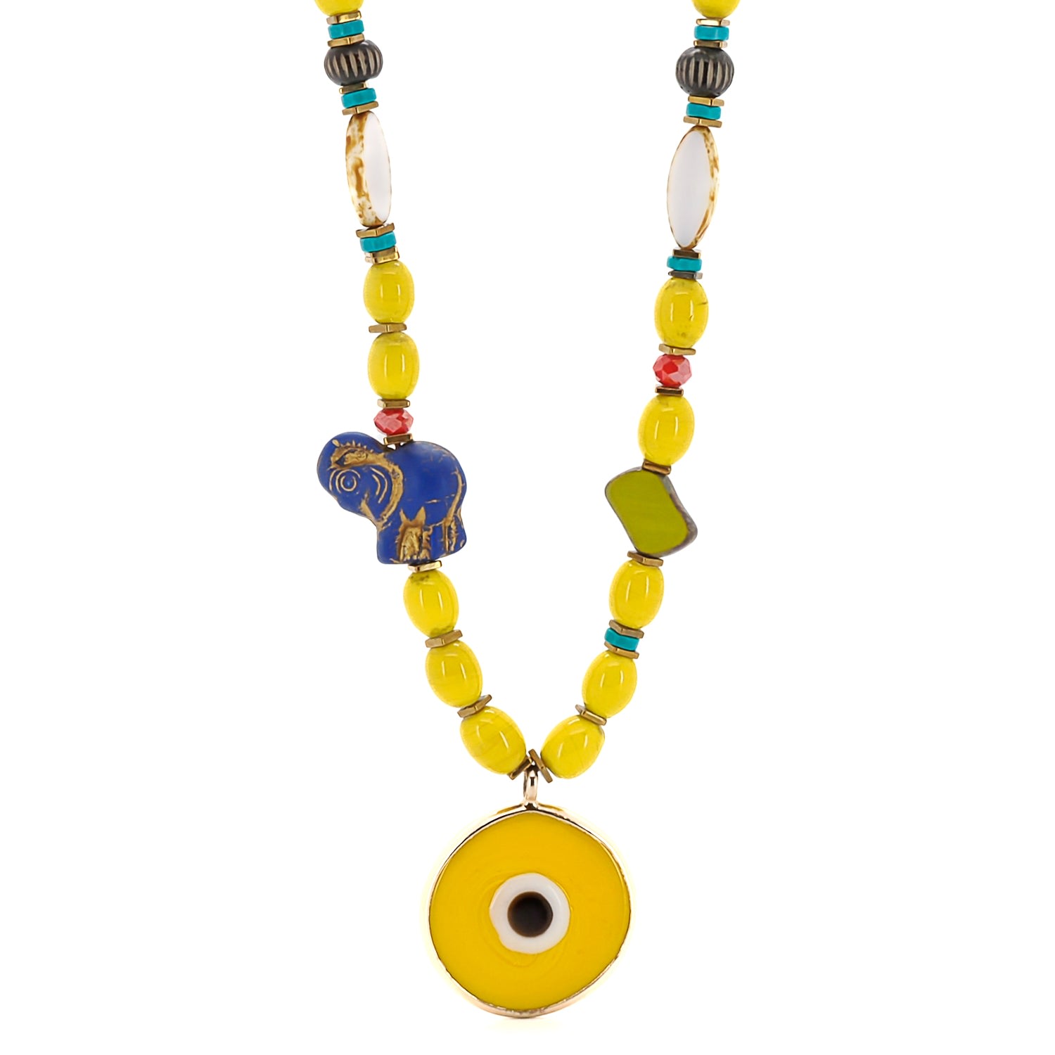 Women's Blue / Gold / Green Carpe Diem Necklace Ebru Jewelry