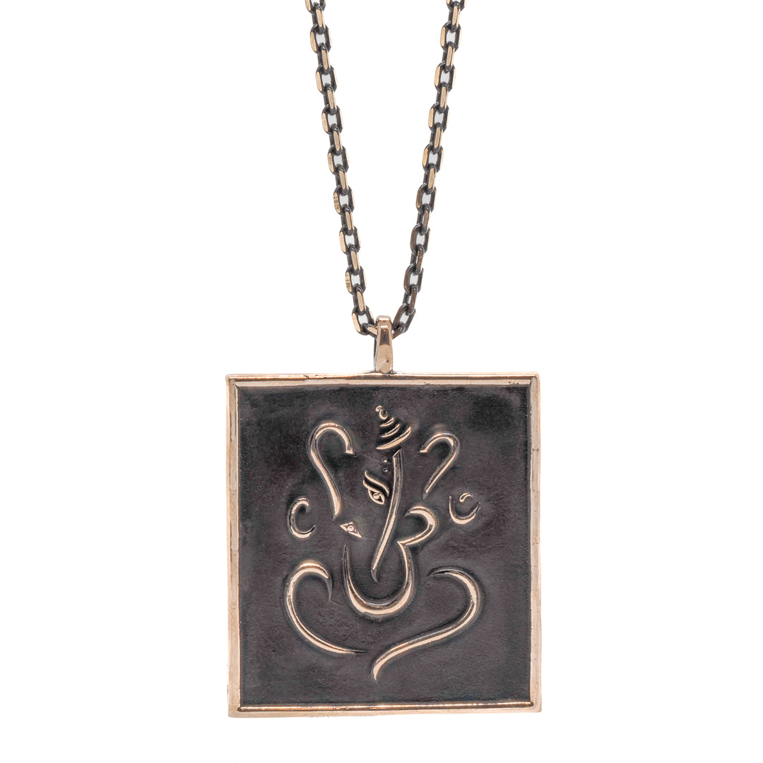 Women's Brown Ganesha Necklace Ebru Jewelry