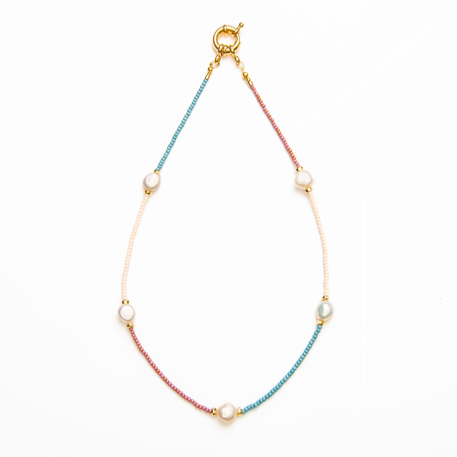 Women's Capri Baroque Pearl Necklace - Multicolour Jiya Jewellery