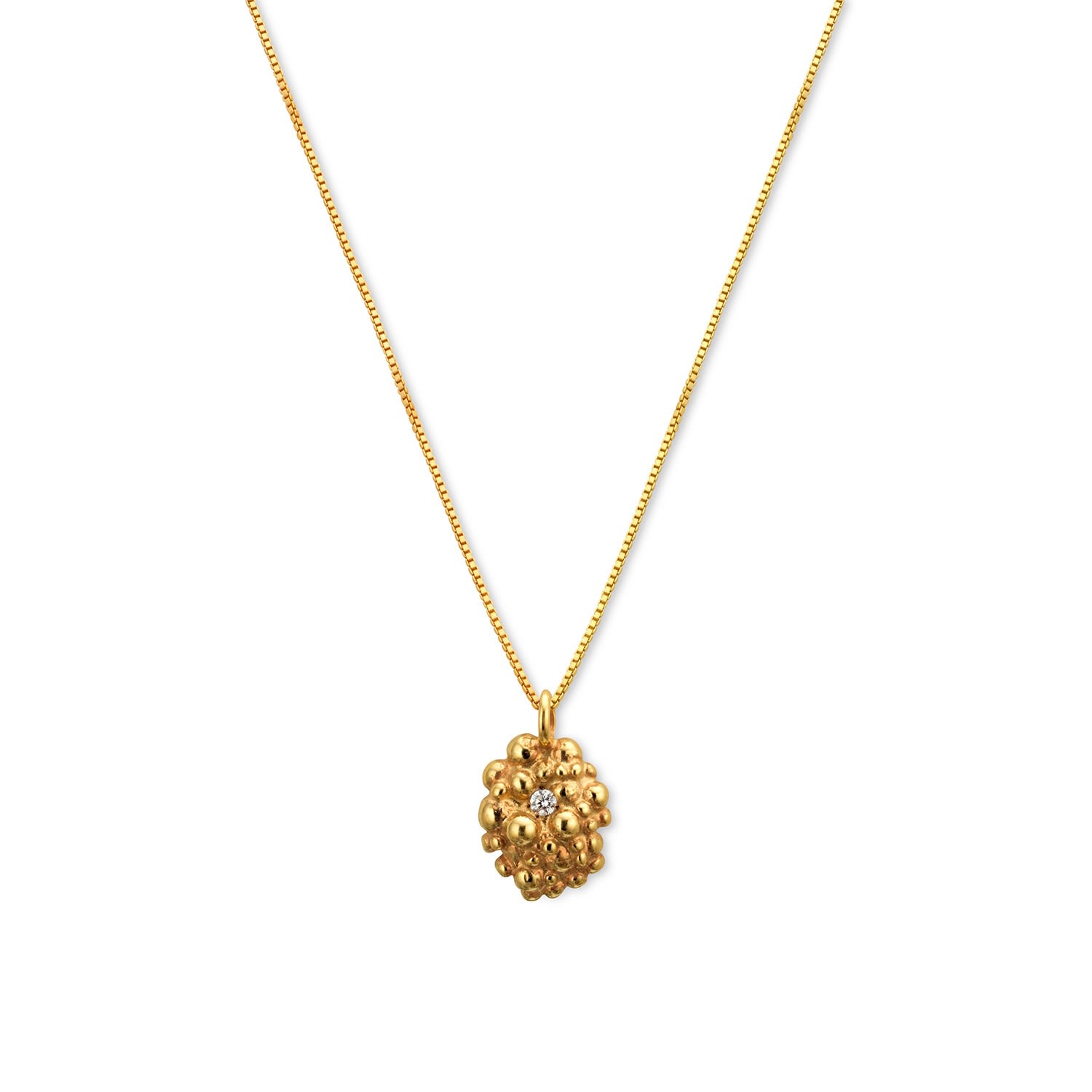 Women's Céleste Deux Oval Necklace Gold With Diamond EVA REMENYI