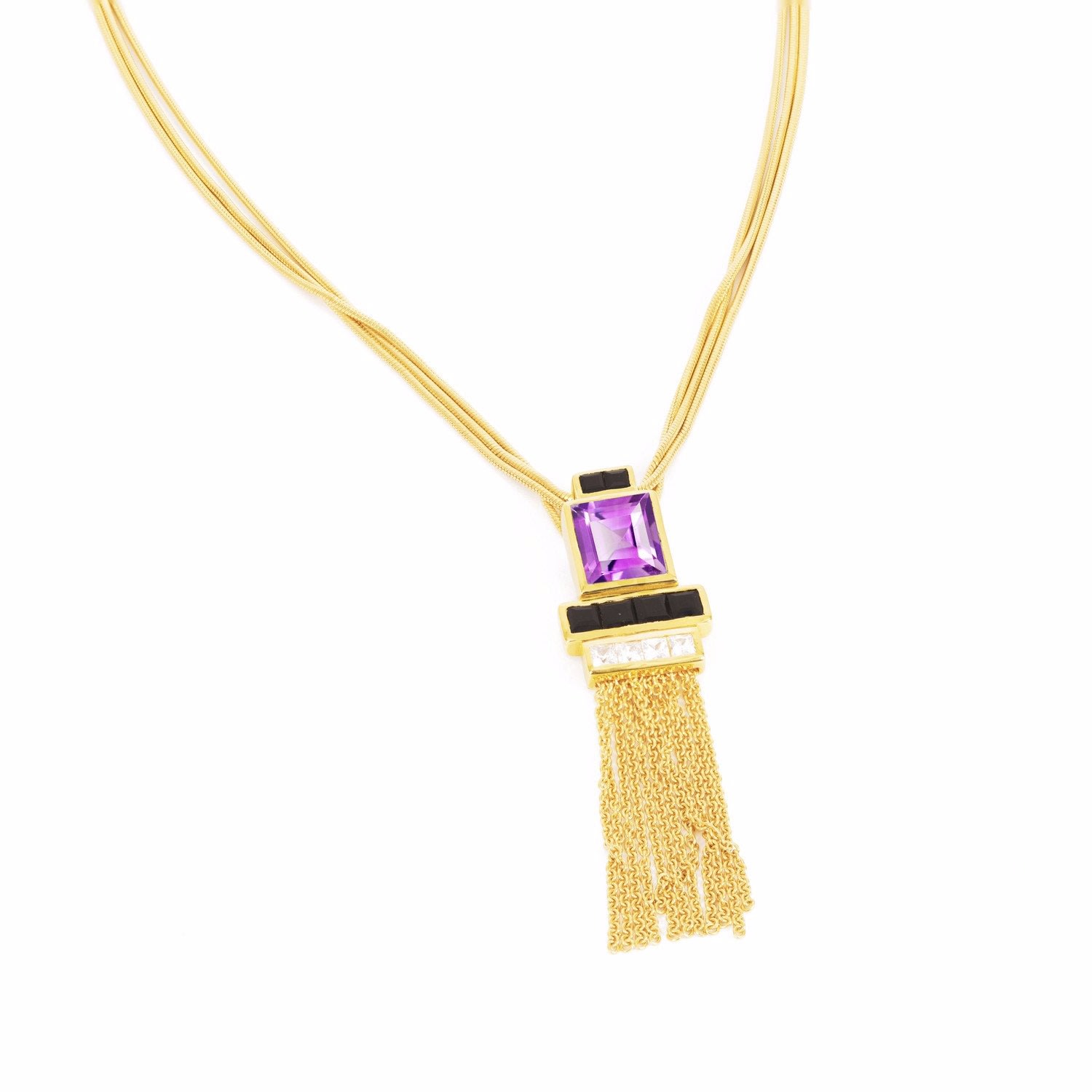 Women's Charleston Gold Necklace With Amethyst Neola