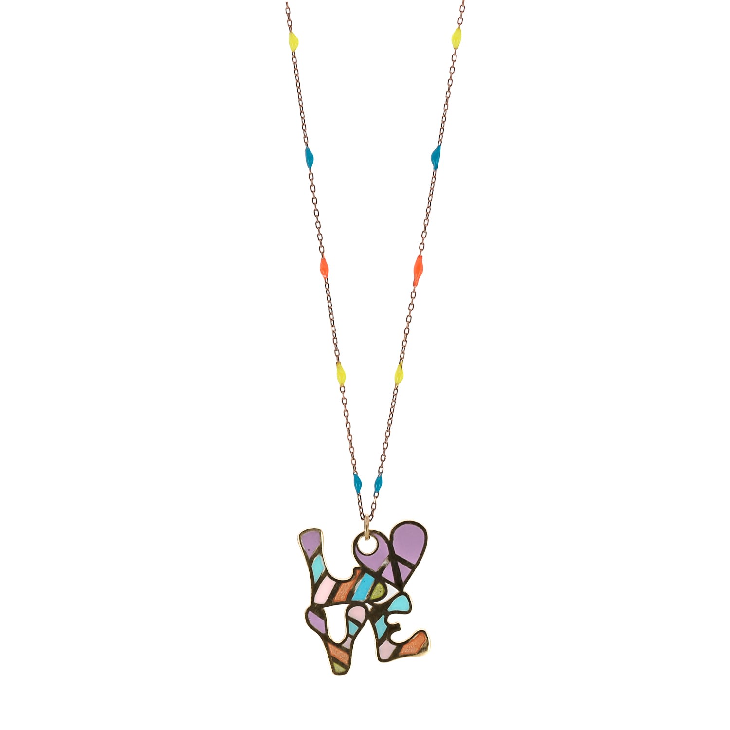 Women's Color Of Love Necklace Ebru Jewelry