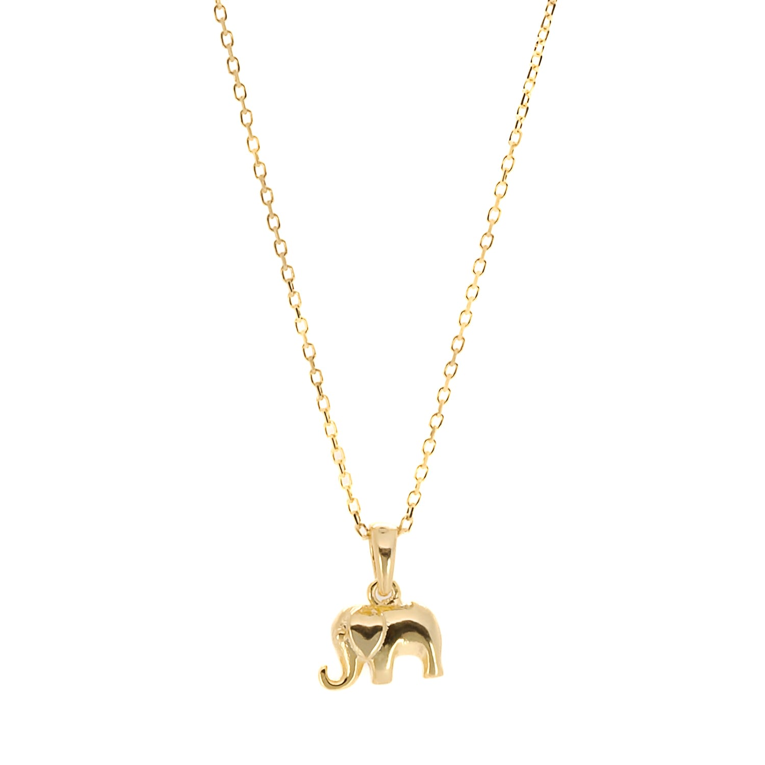Women's Dainty Gold Elephant Necklace Ebru Jewelry
