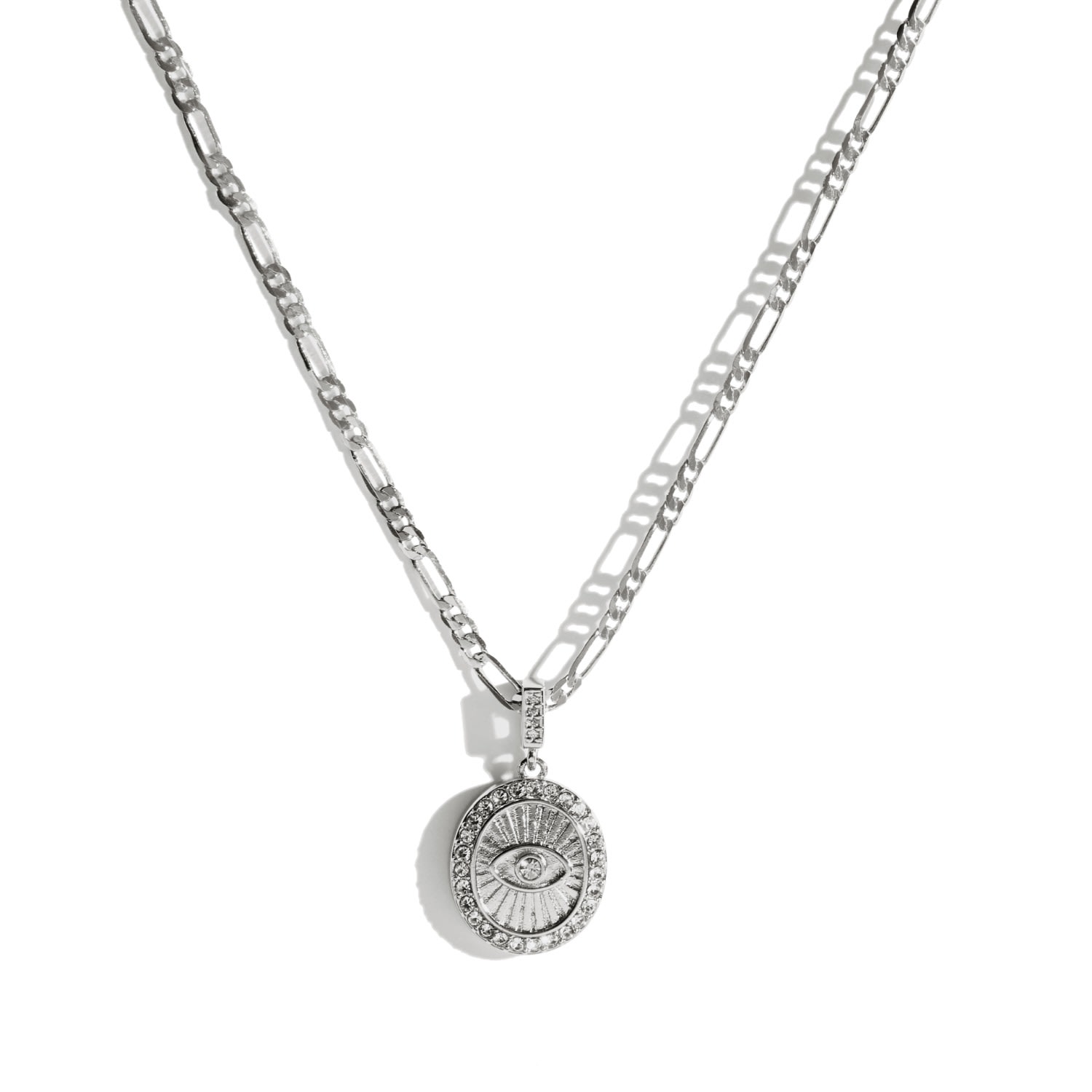 Women's Evil Eye Necklace Silver DRAE COLLECTION