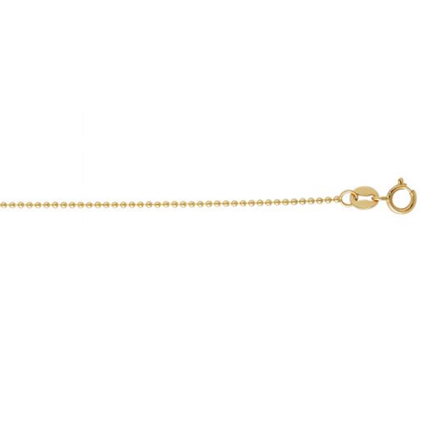 Women's Gold 1Mm Ball Chain Necklace 770 Fine Jewelry