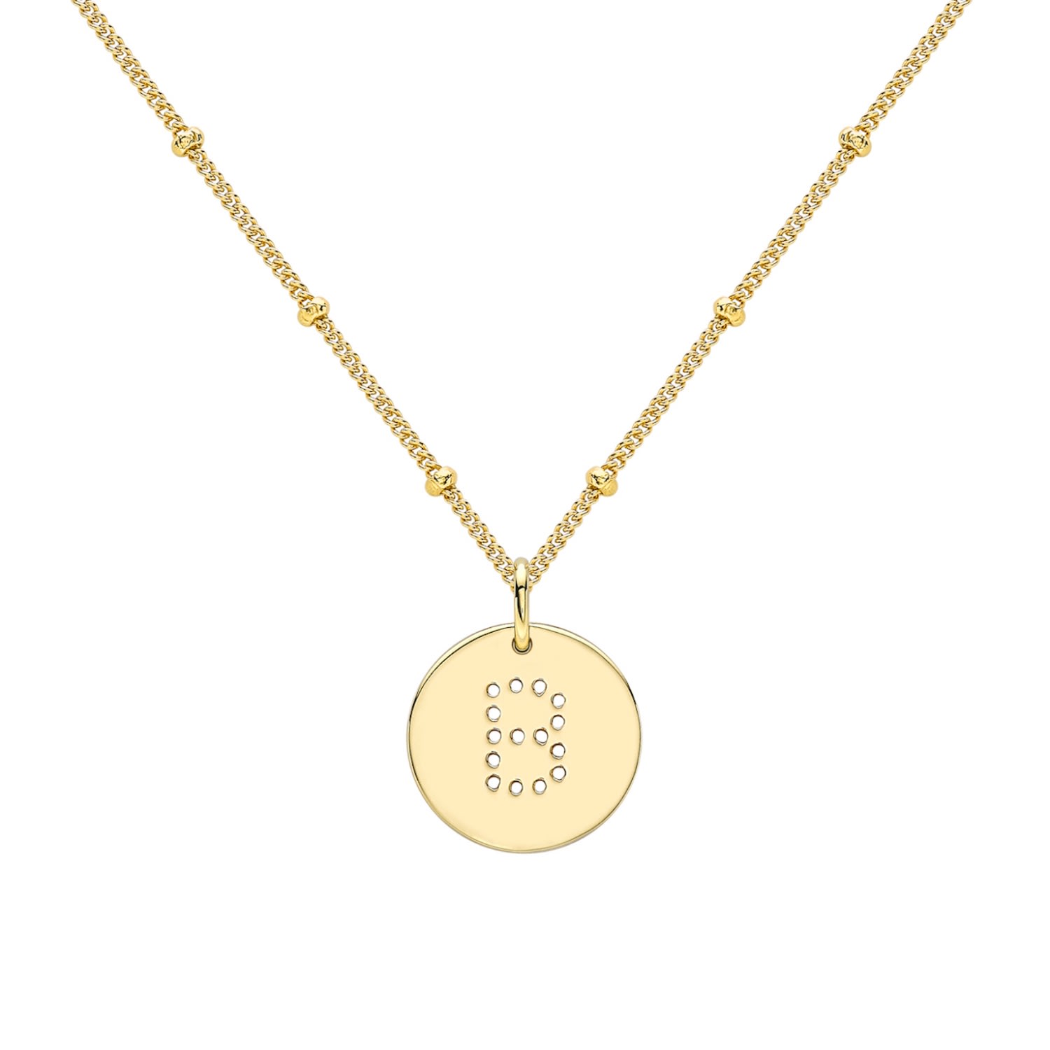 Women's Gold Alphabet B Necklace Neola