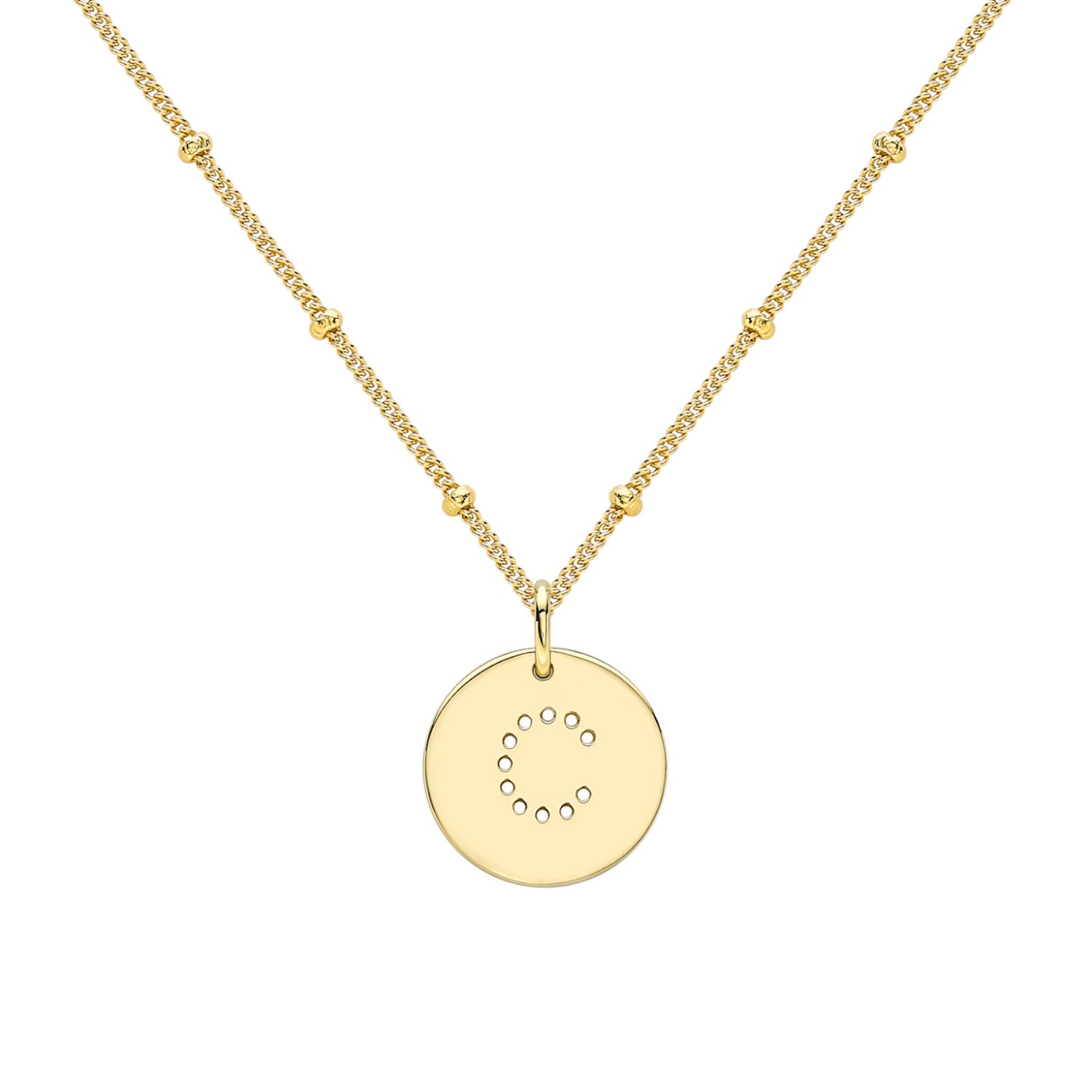 Women's Gold Alphabet C Necklace Neola