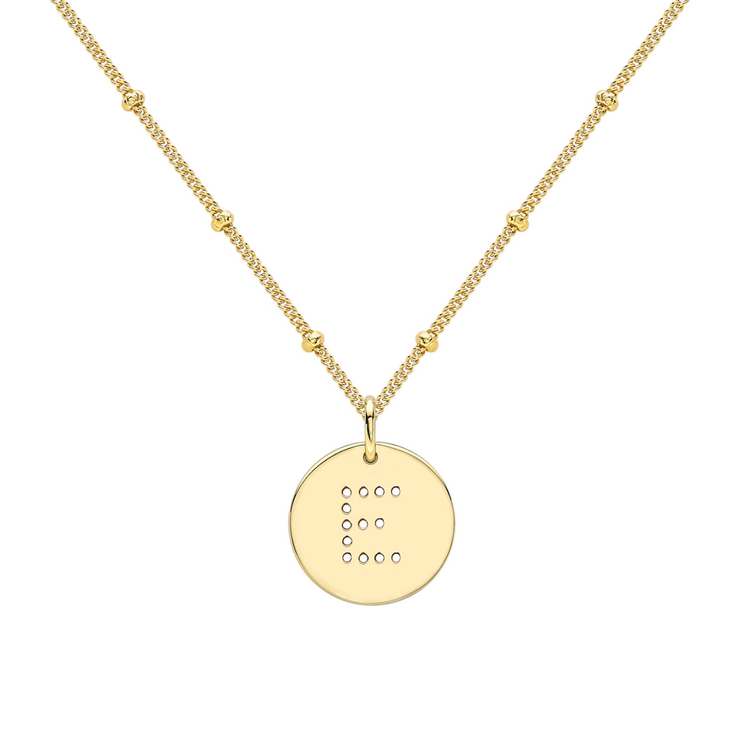 Women's Gold Alphabet E Necklace Neola
