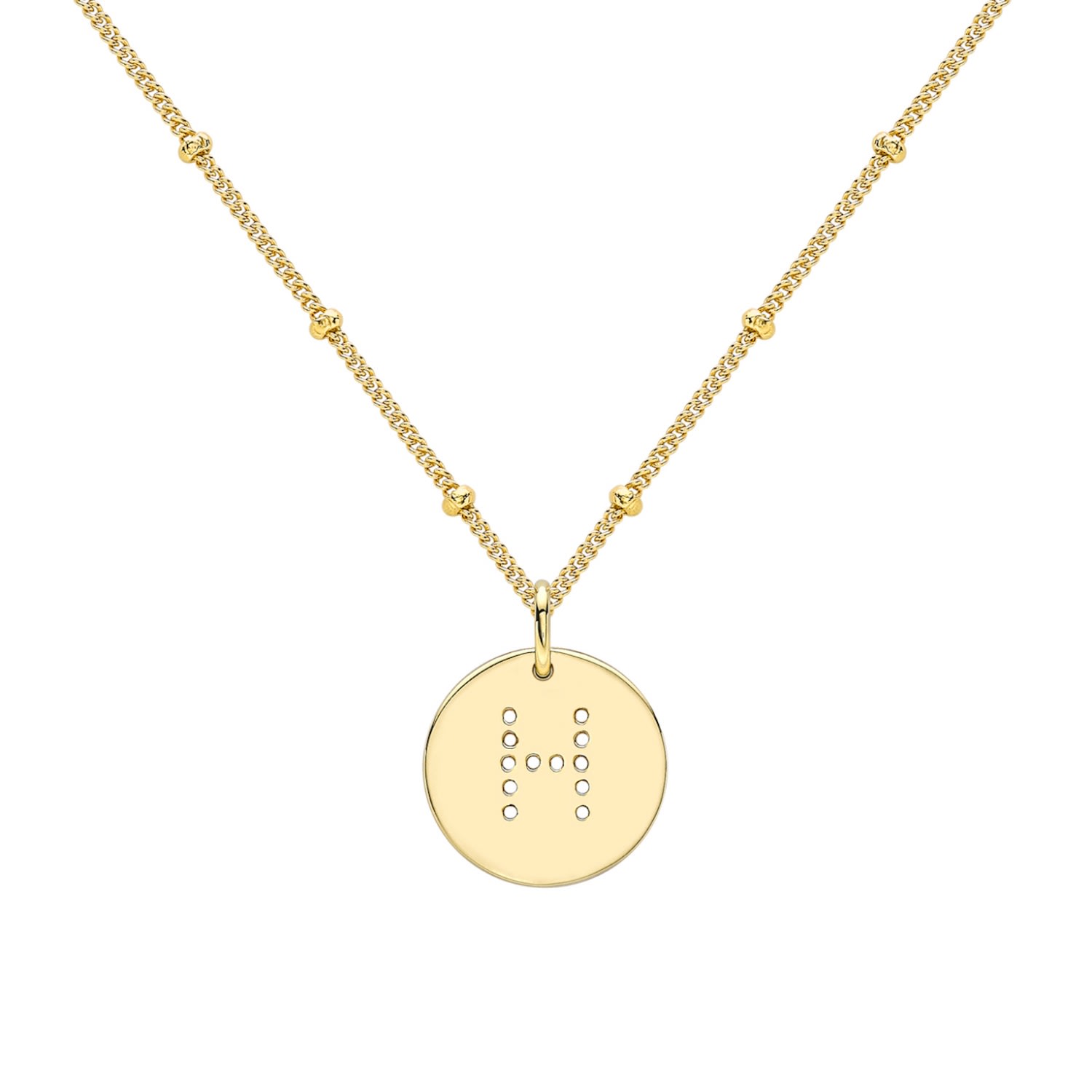 Women's Gold Alphabet H Necklace Neola