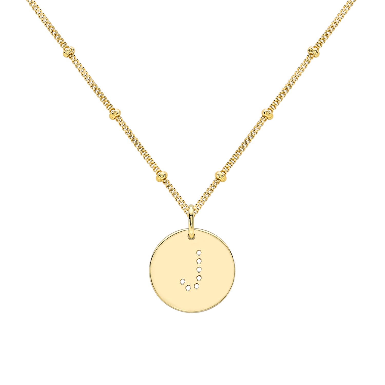 Women's Gold Alphabet J Necklace Neola