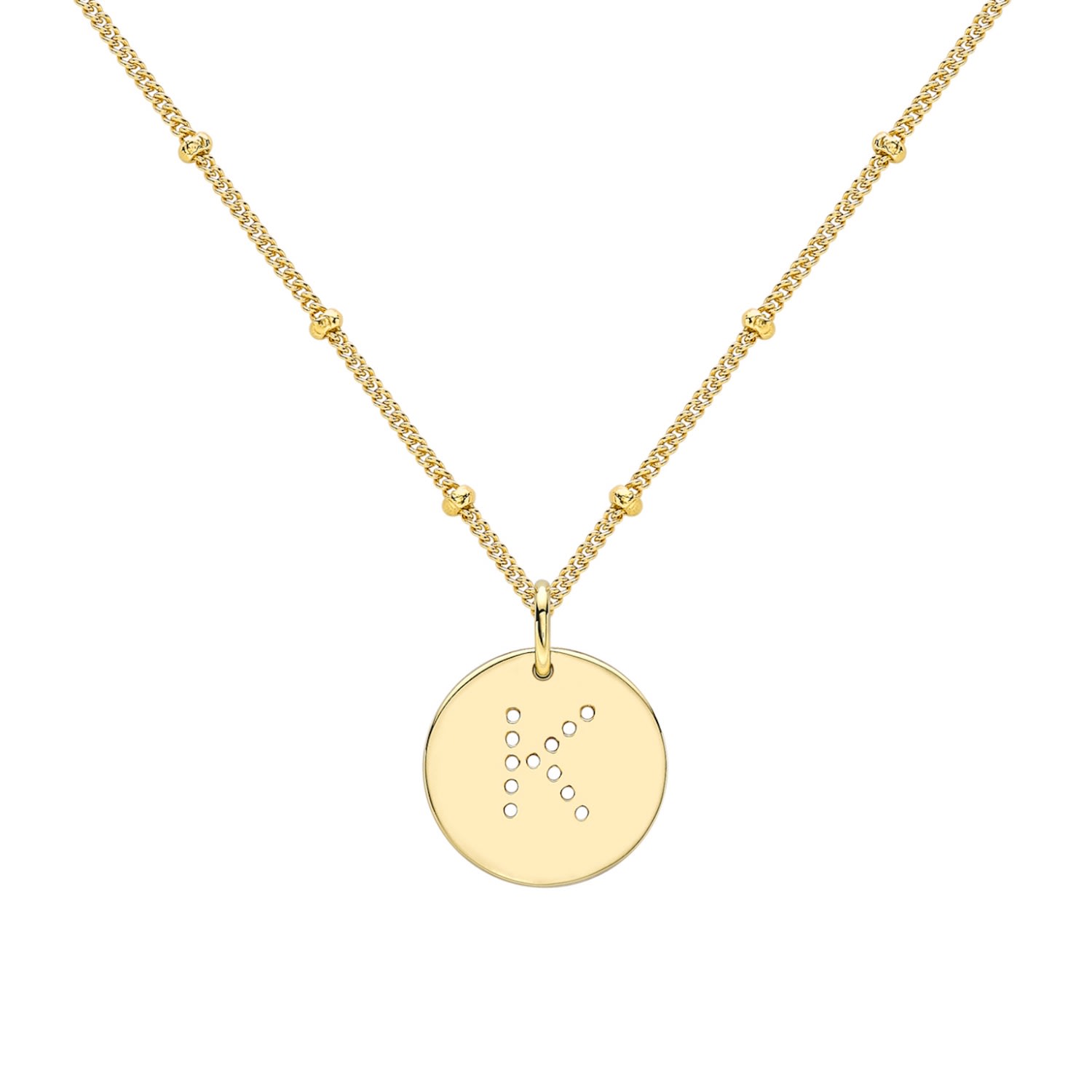 Women's Gold Alphabet K Necklace Neola