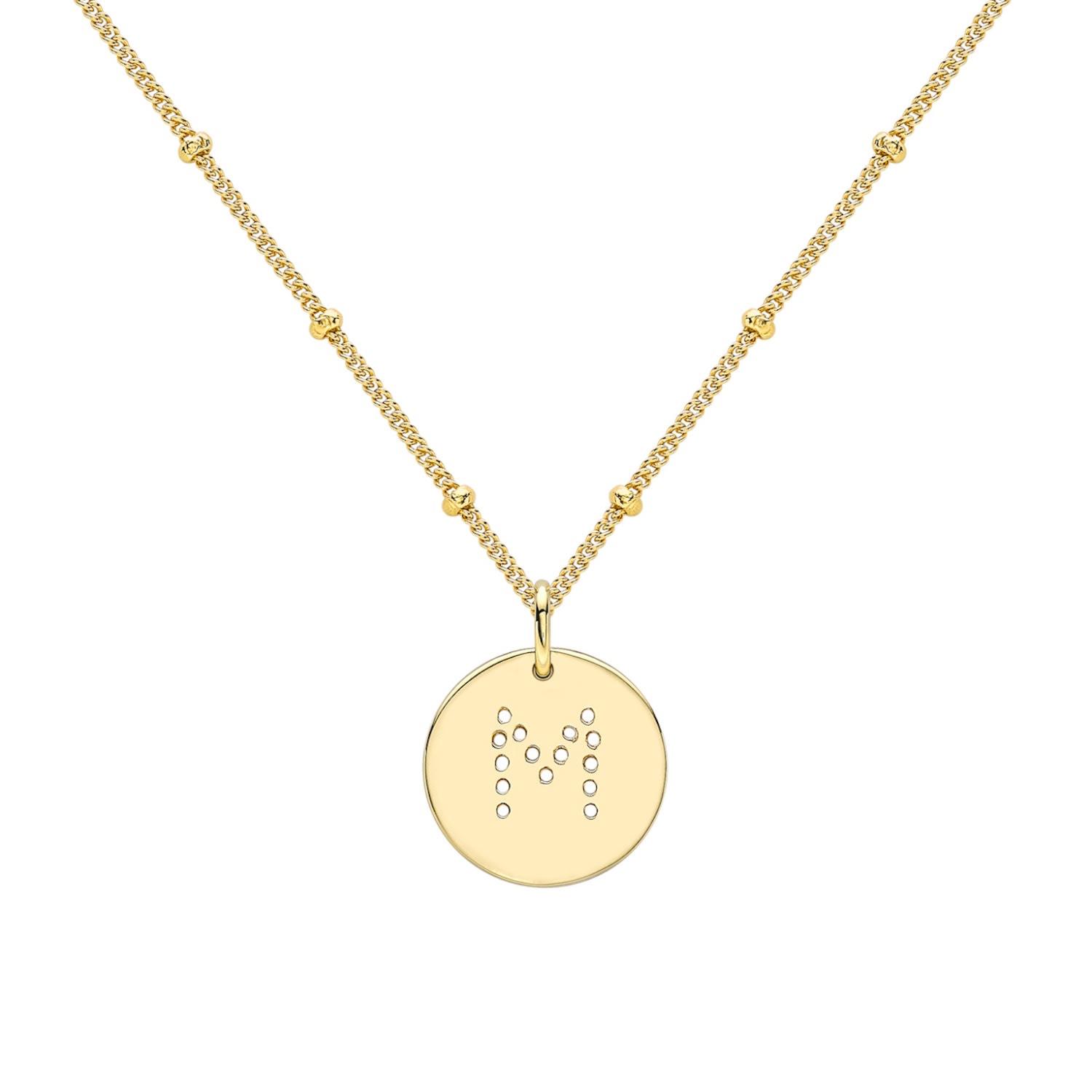 Women's Gold Alphabet M Necklace Neola