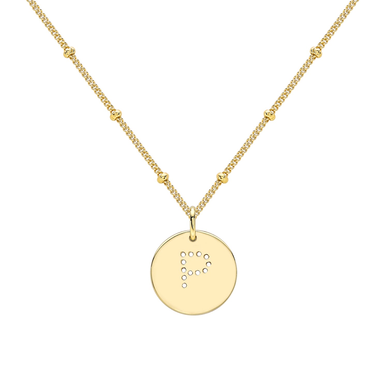 Women's Gold Alphabet P Necklace Neola