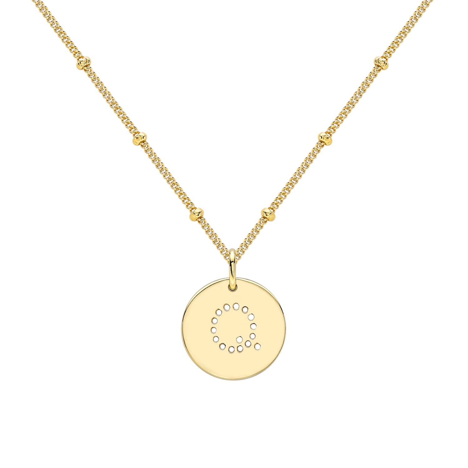 Women's Gold Alphabet Q Necklace Neola