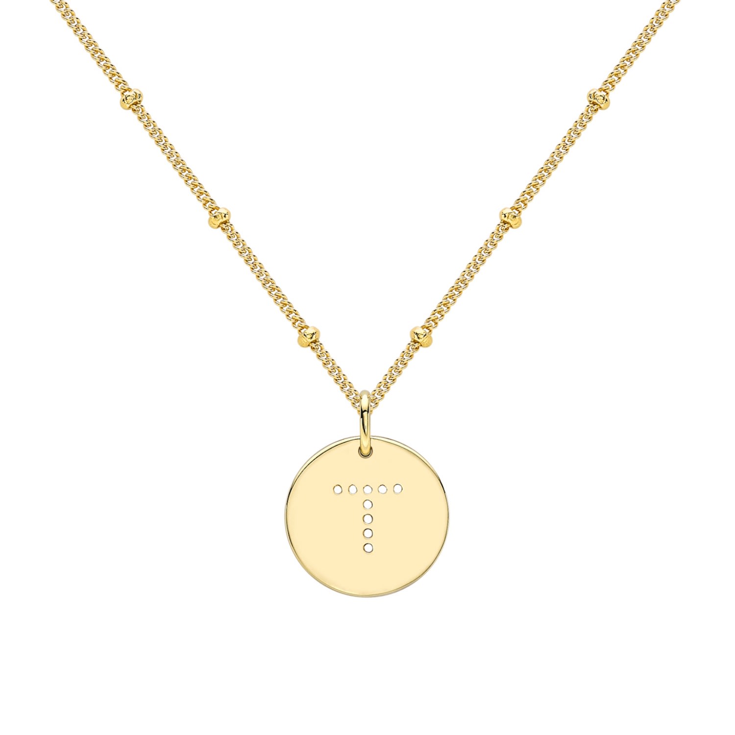 Women's Gold Alphabet T Necklace Neola