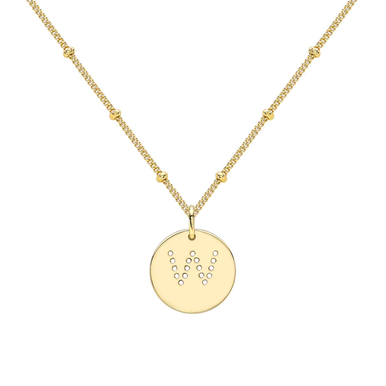 Women's Gold Alphabet W Necklace Neola