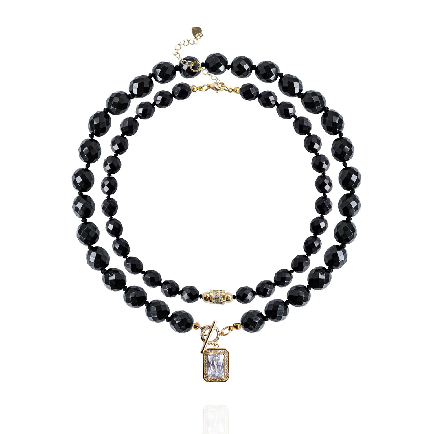 Women's Gold / Black Leni Necklace Set In Black Saule Label