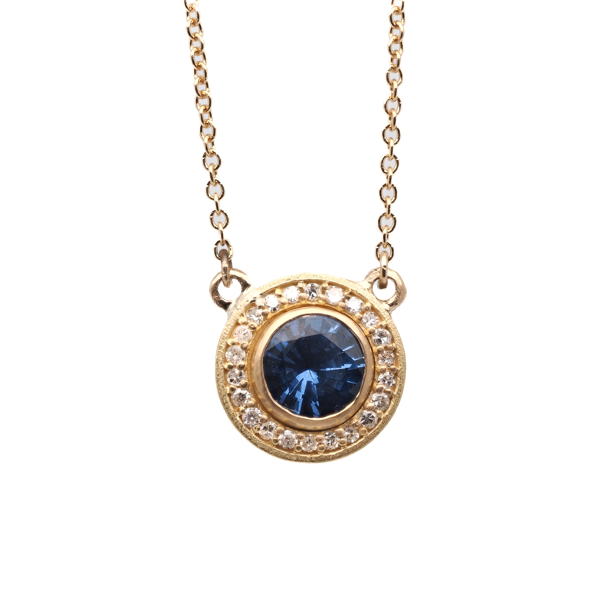 Women's Gold / Blue Elegant Sapphire Necklace Ebru Jewelry