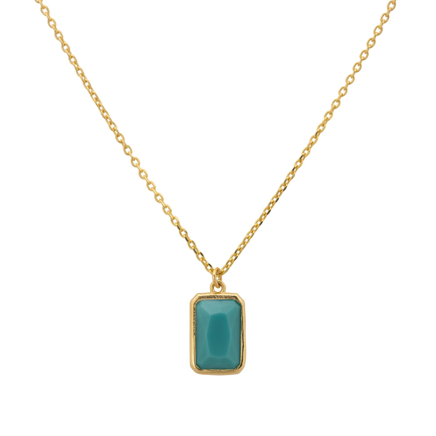 Women's Gold / Blue Portofino Necklace Gold Turquoise LATELITA