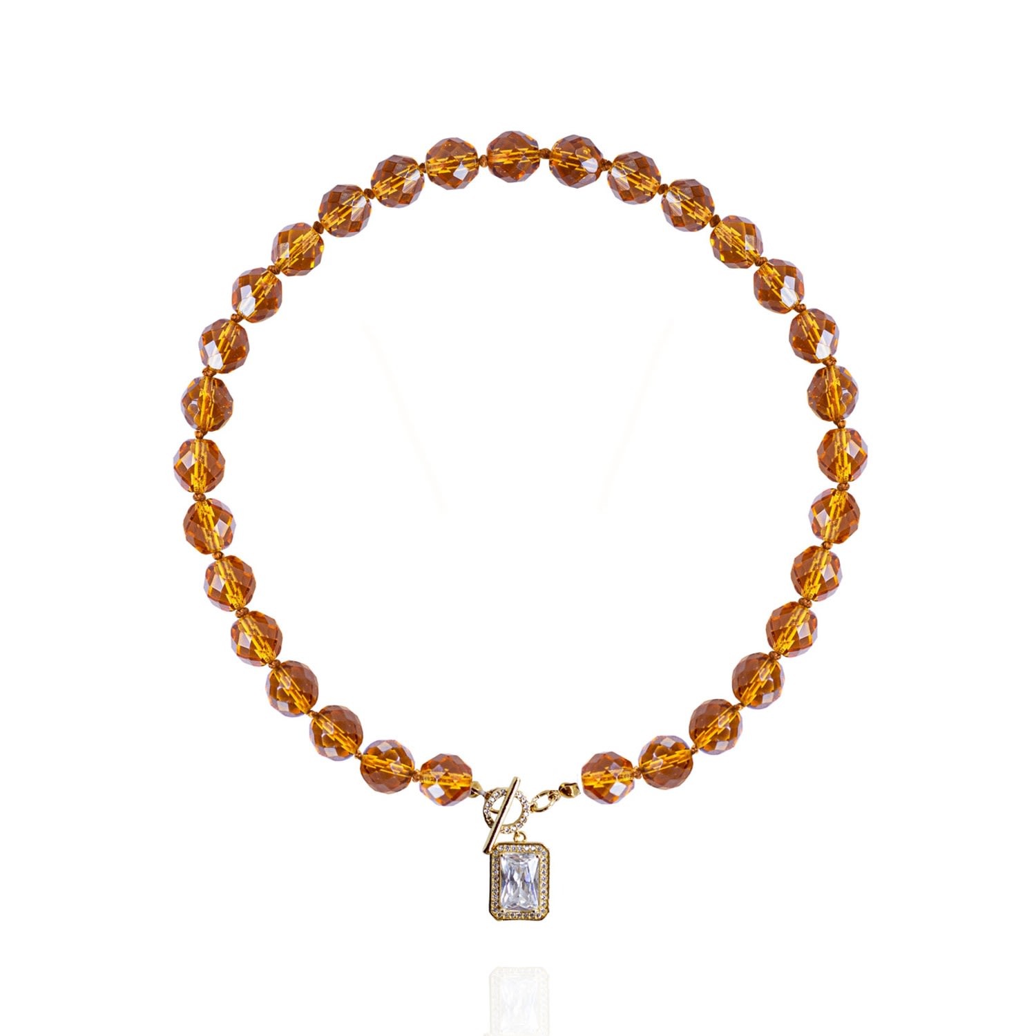 Women's Gold / Brown Leni Necklace In Honey Saule Label