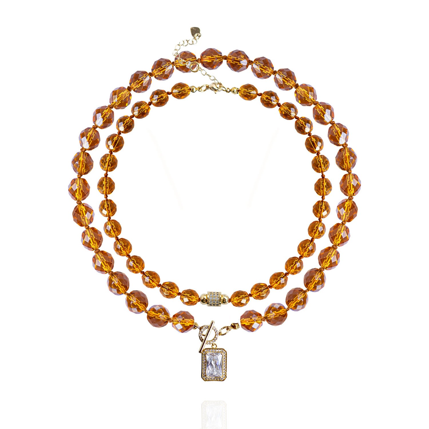 Women's Gold / Brown Leni Necklace Set In Honey Saule Label