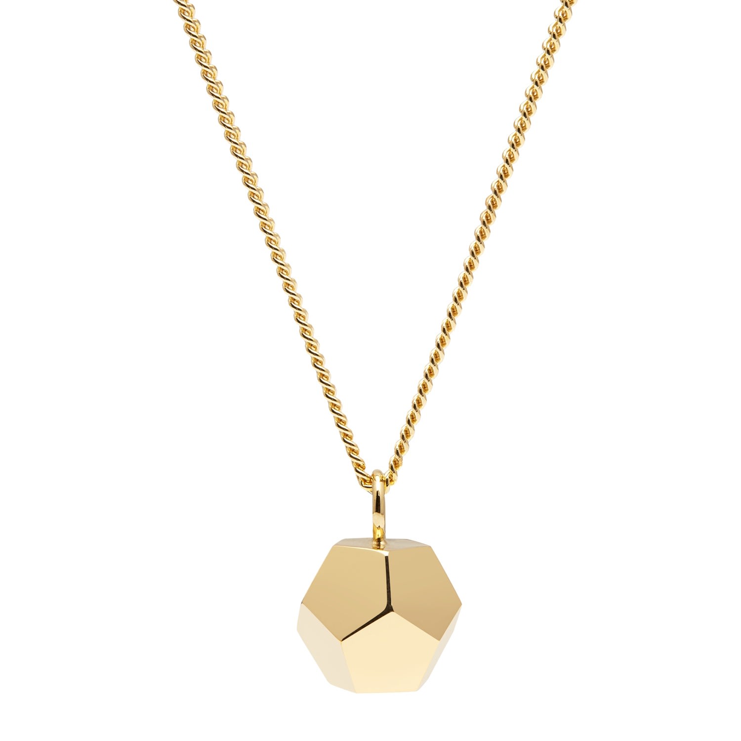 Women's Gold Dodecahedron Pendant Necklace Myia Bonner
