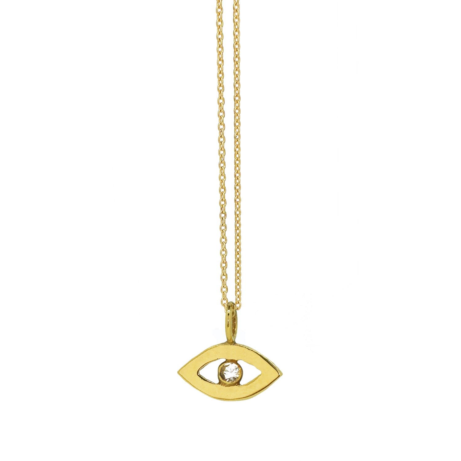 Women's Gold Evil Eye Necklace With Diamond Yvonne Henderson Jewellery