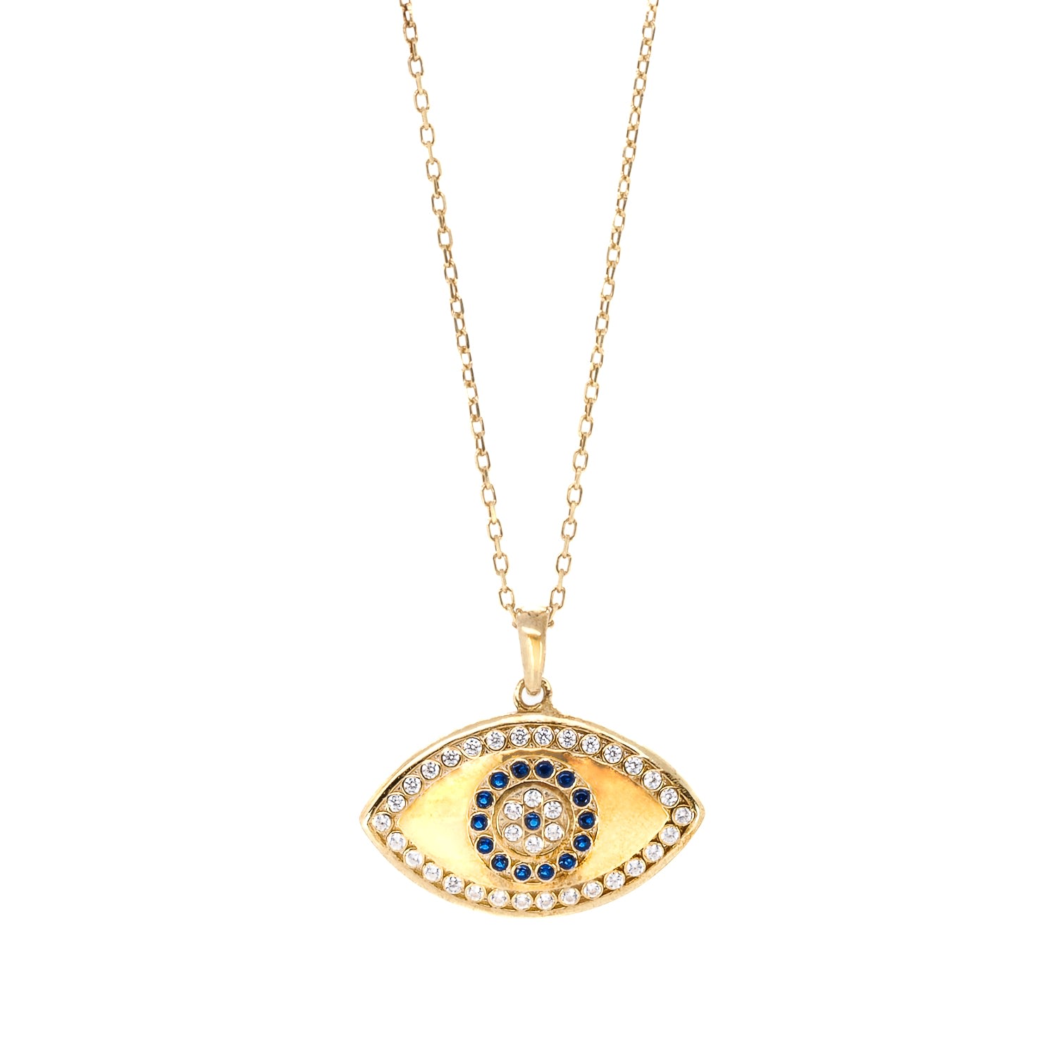Women's Gold Eye Of Power Necklace Ebru Jewelry