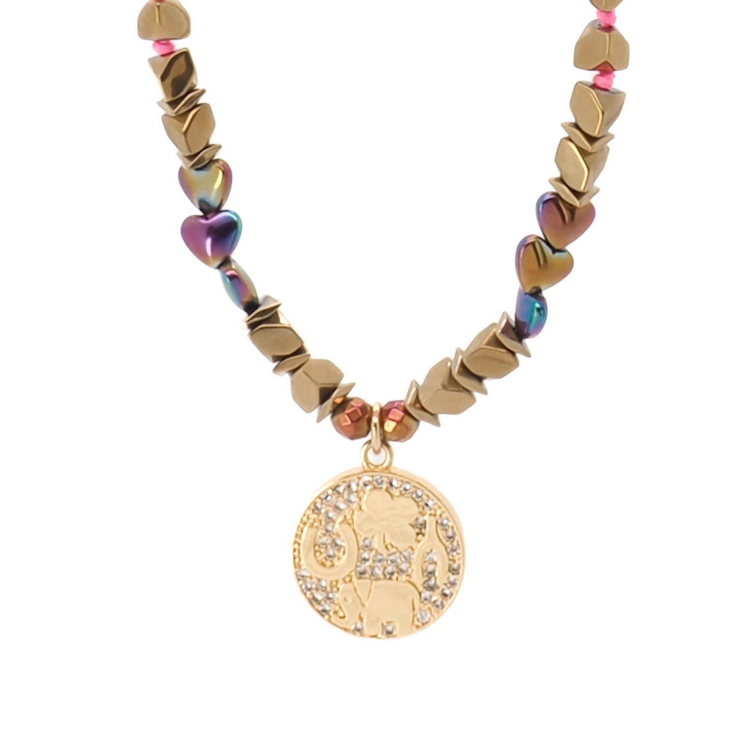 Women's Gold Good Luck Symbol Necklace Ebru Jewelry