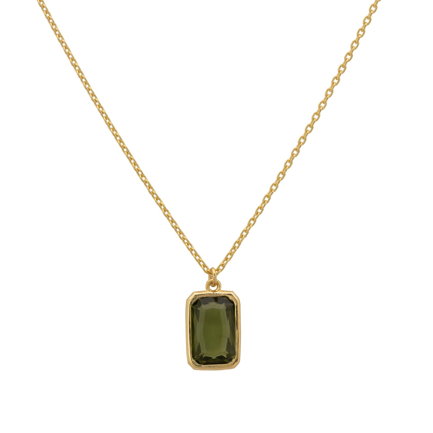 Women's Gold / Green Portofino Necklace Gold Peridot LATELITA