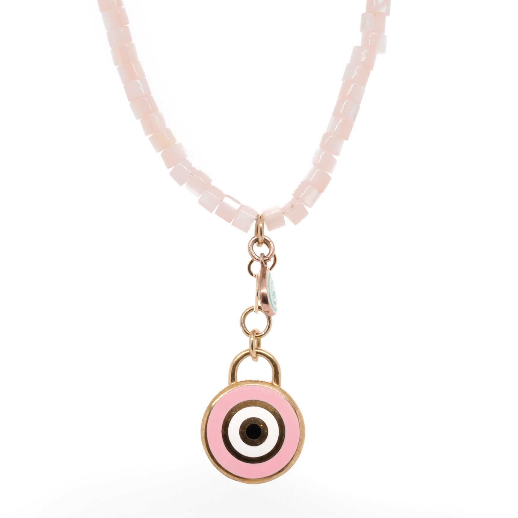 Women's Gold / Pink / Purple Valentine's Evil Eye Necklace Ebru Jewelry