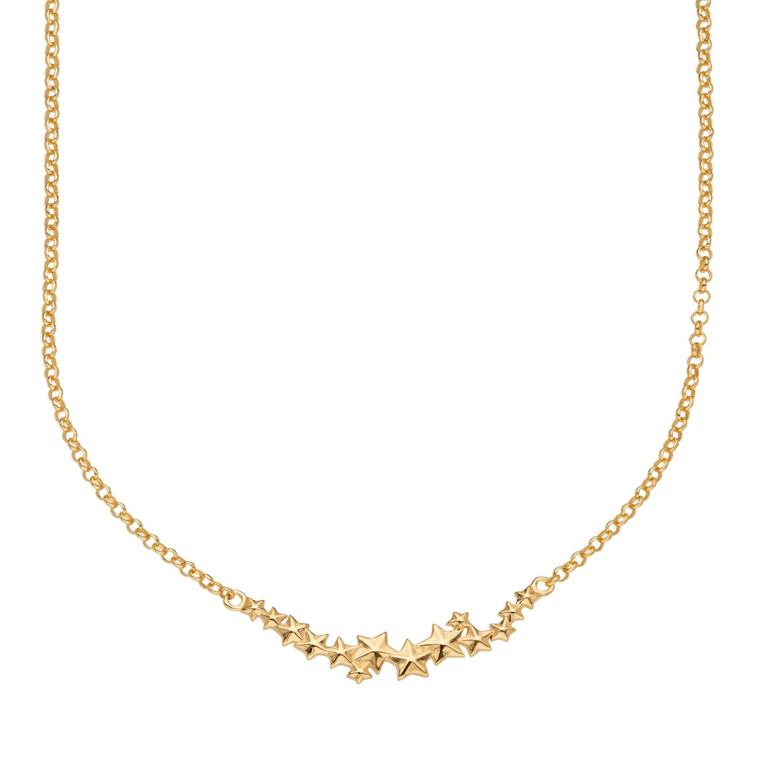 Women's Gold Plated Star Cluster Necklace Lily Charmed