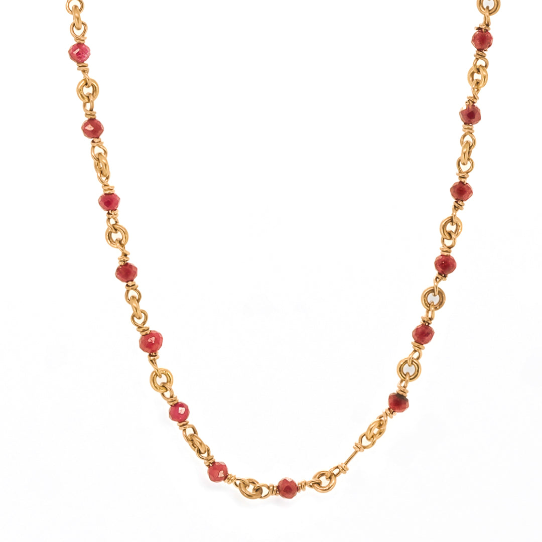 Women's Gold / Red Karya Ruby Gold Necklace Ebru Jewelry