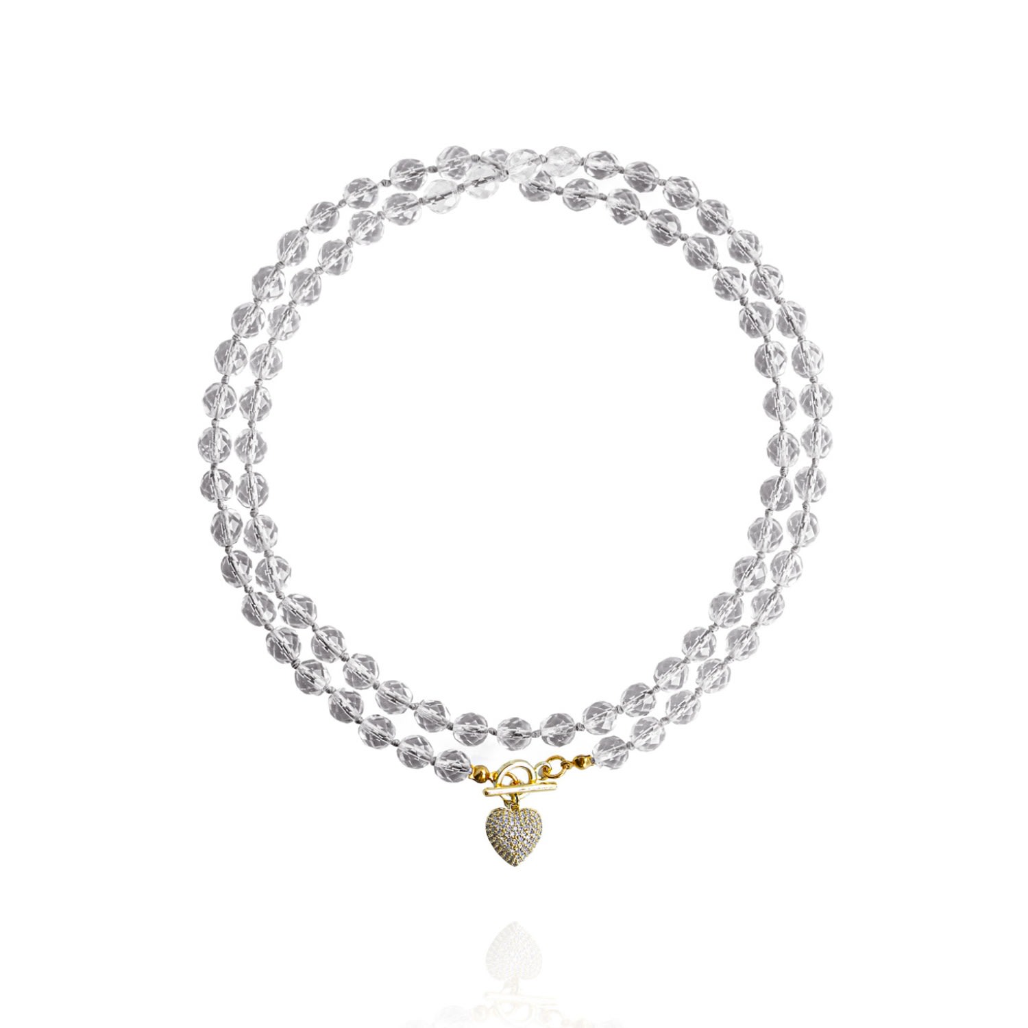 Women's Gold / Silver Leni Loop Necklace In Crystal Saule Label