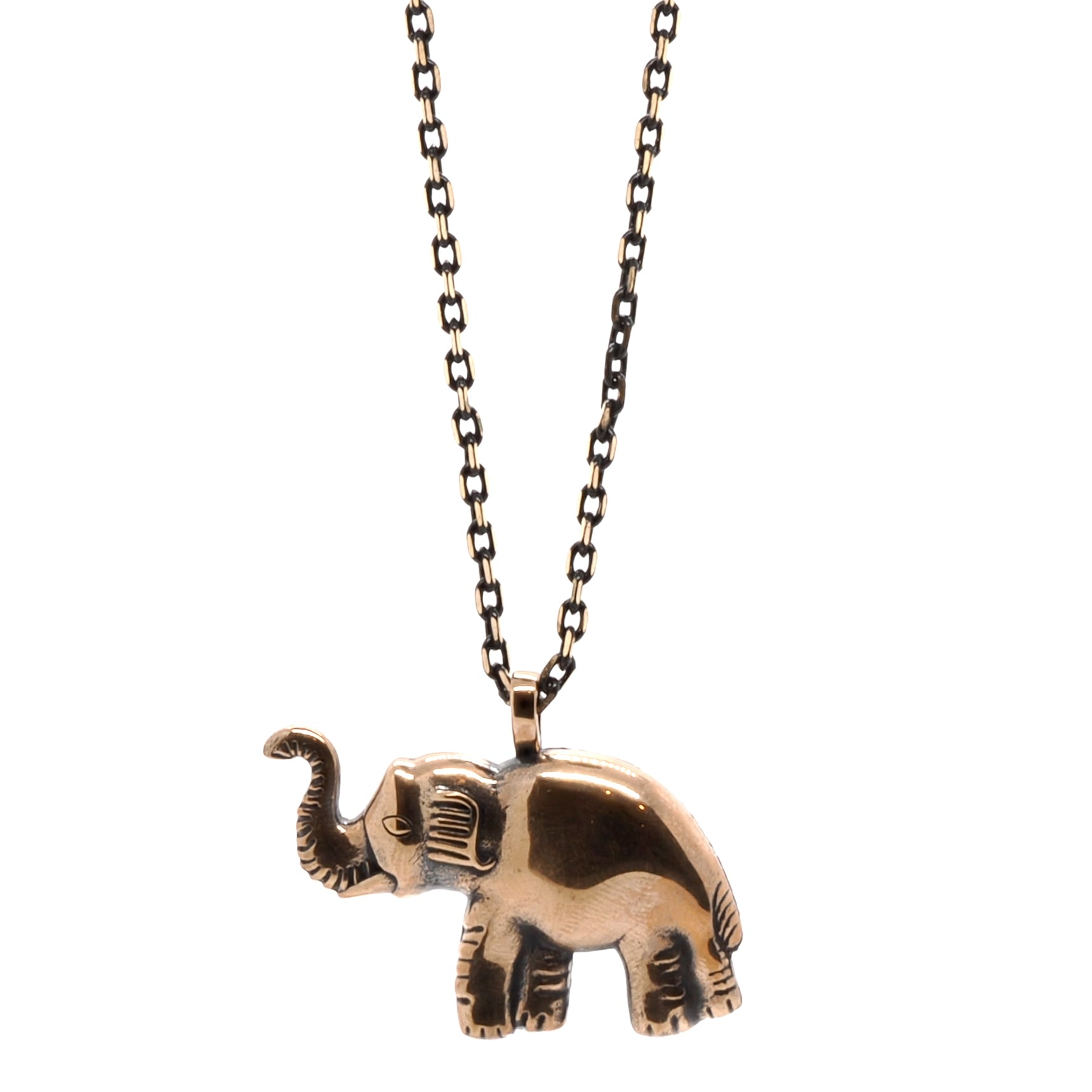 Women's Gold Symbol Of Luck Elephant Necklace Ebru Jewelry