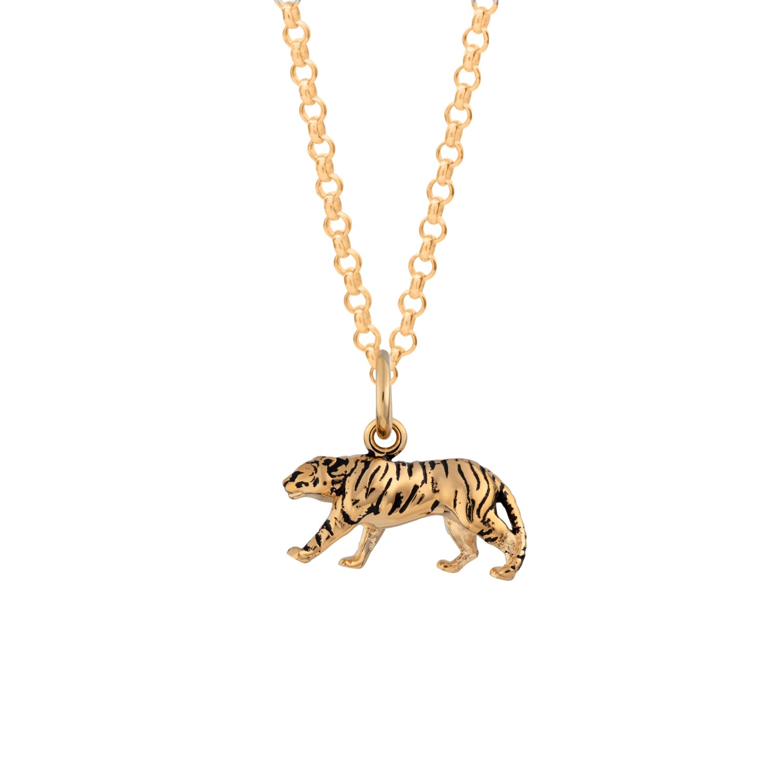 Women's Gold Tiger Necklace Scream Pretty