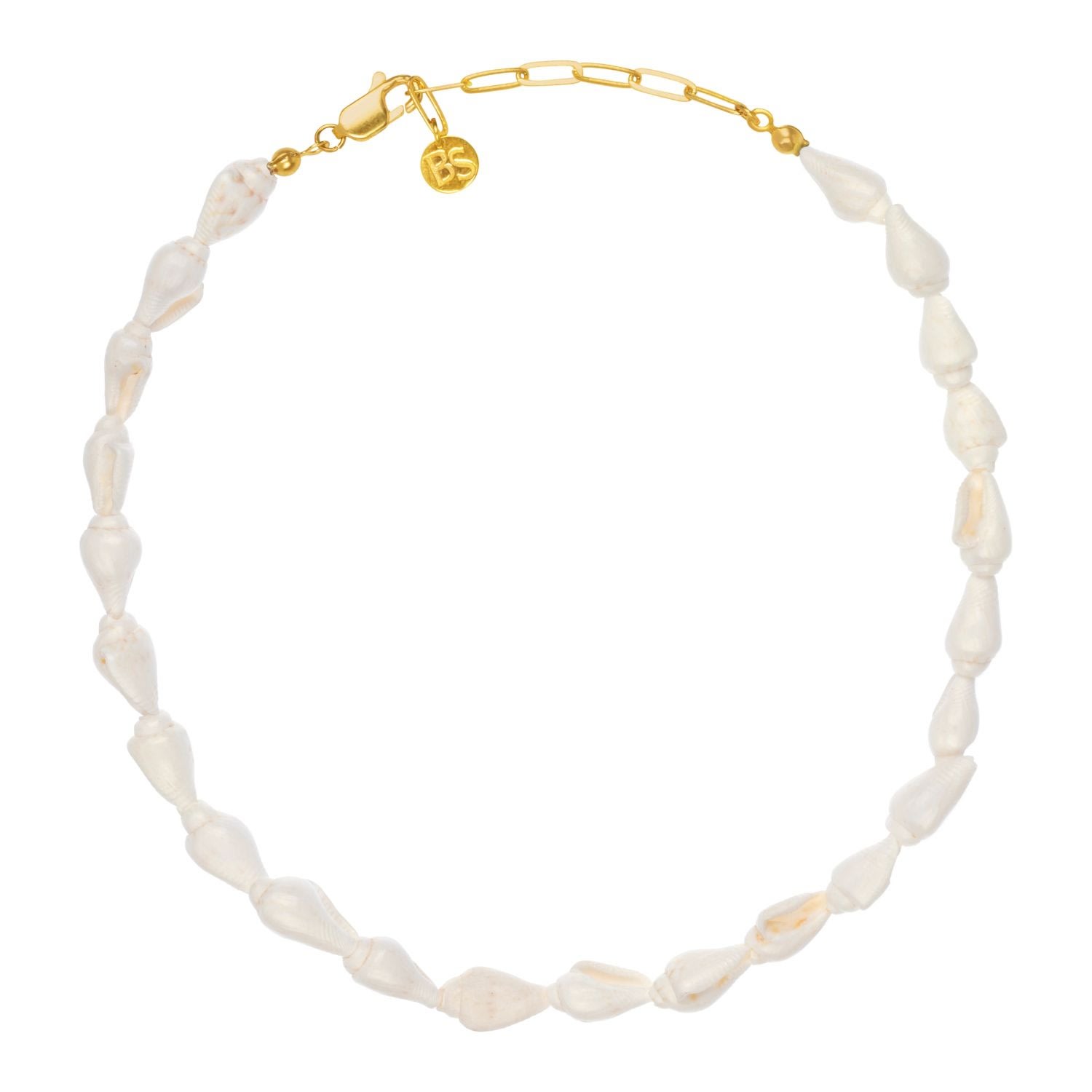 Women's Gold / White 30 Spf Necklace Shell Bonjouk Studio