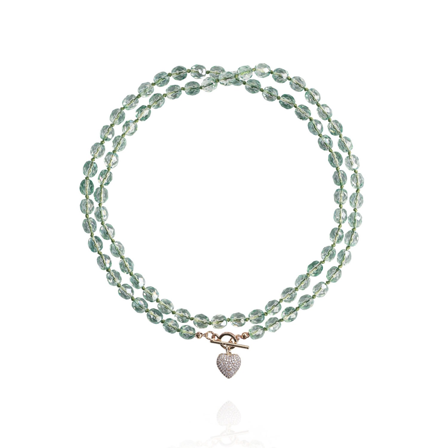 Women's Green Leni Loop Necklace In Mint Saule Label