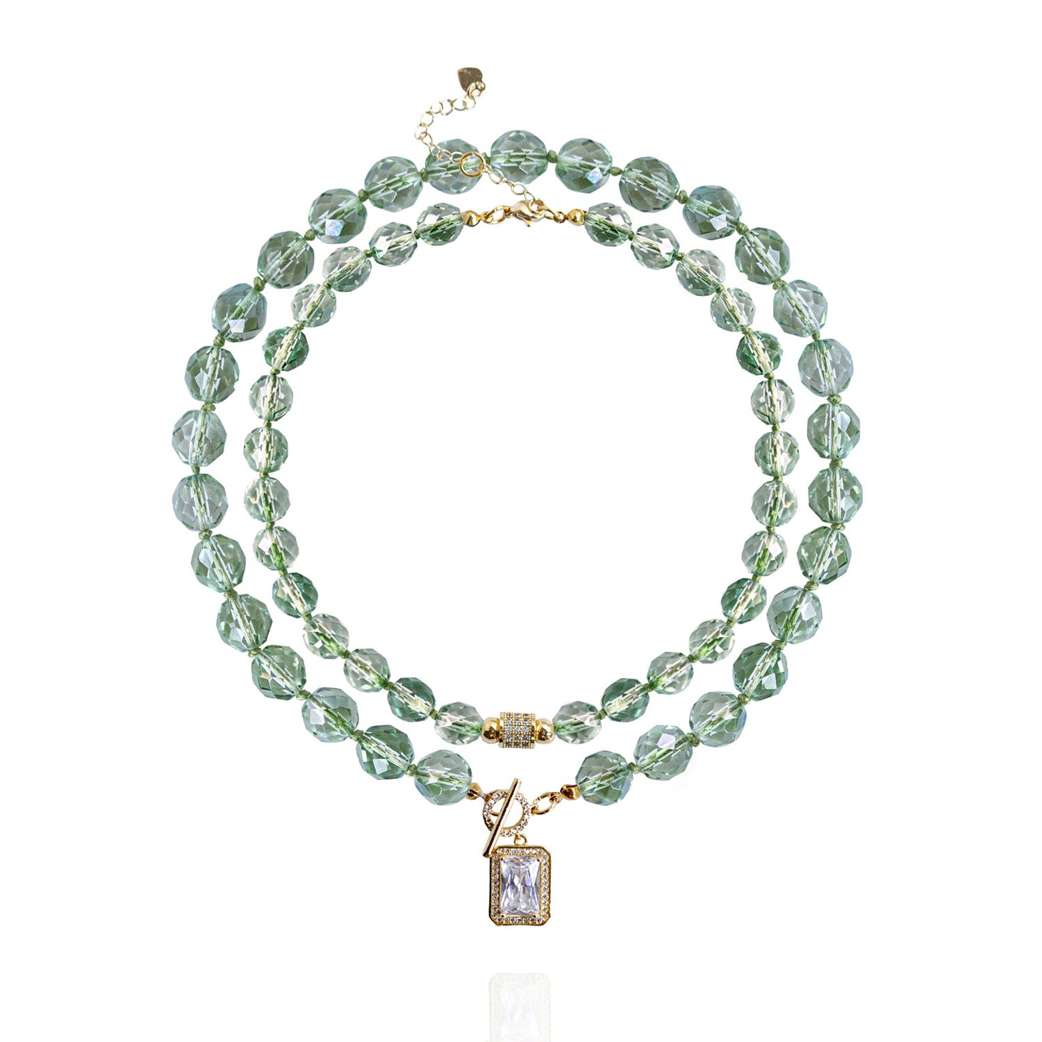 Women's Green Leni Necklace Set In Mint Saule Label