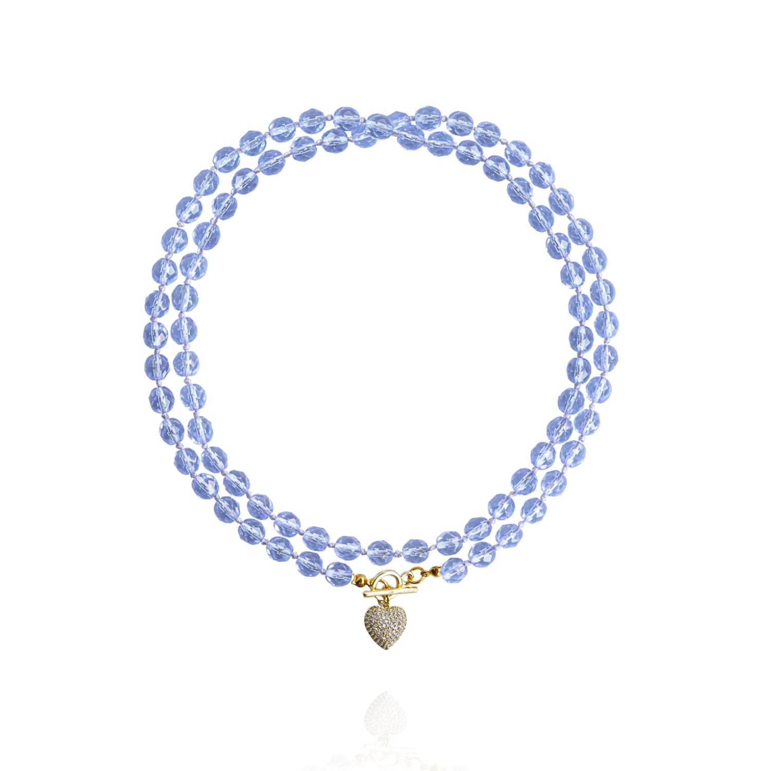Women's Leni Loop Necklace In Sky Blue Saule Label