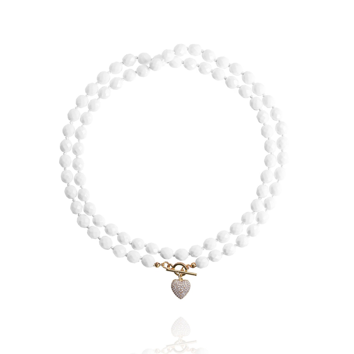 Women's Leni Loop Necklace In White Saule Label