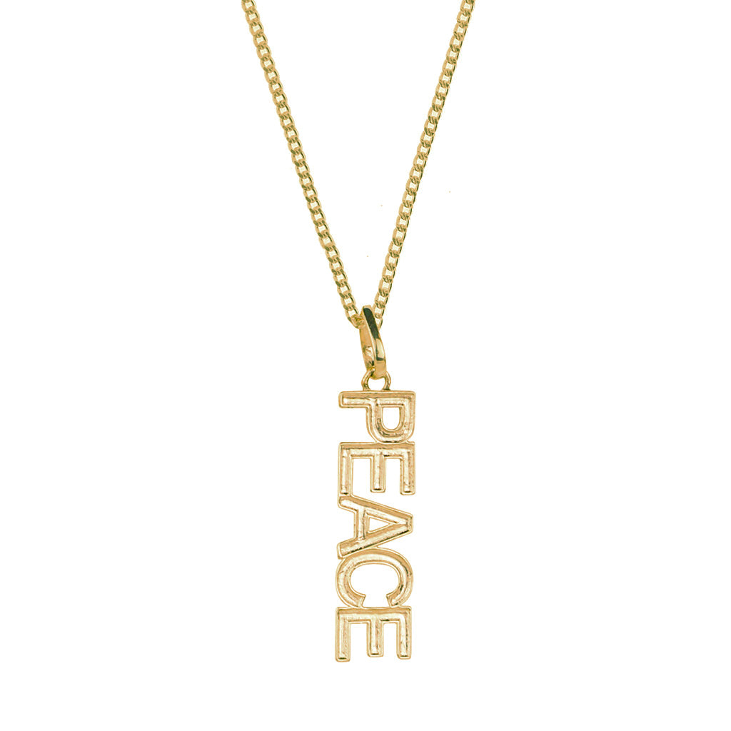 Women's Peace Rocks Necklace - Gold Charlotte's Web Jewellery