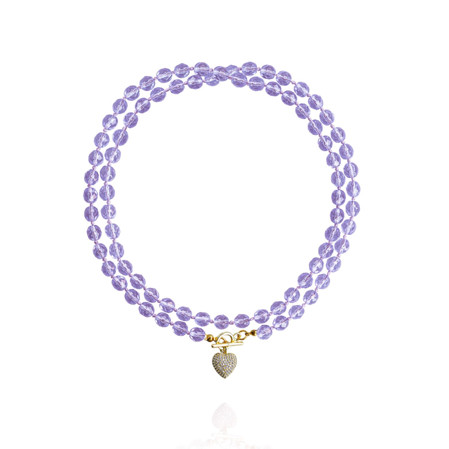 Women's Pink / Purple Leni Loop Necklace In Lavender Saule Label