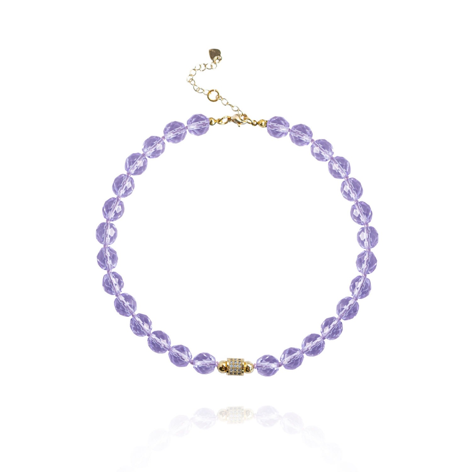 Women's Pink / Purple Leni Mini Necklace In Lavender Saule Label