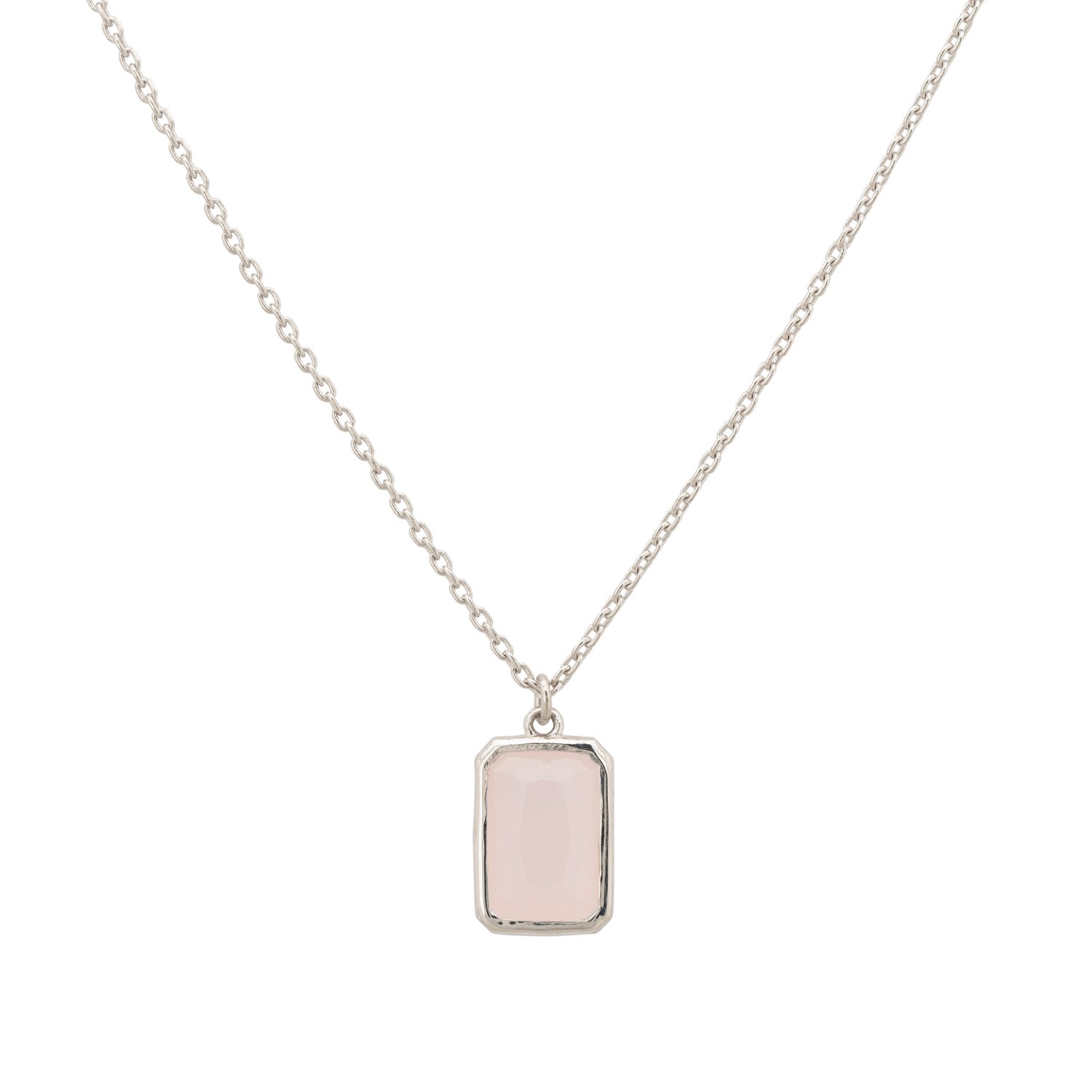 Women's Pink / Purple / Silver Portofino Necklace Silver Rose Quartz LATELITA