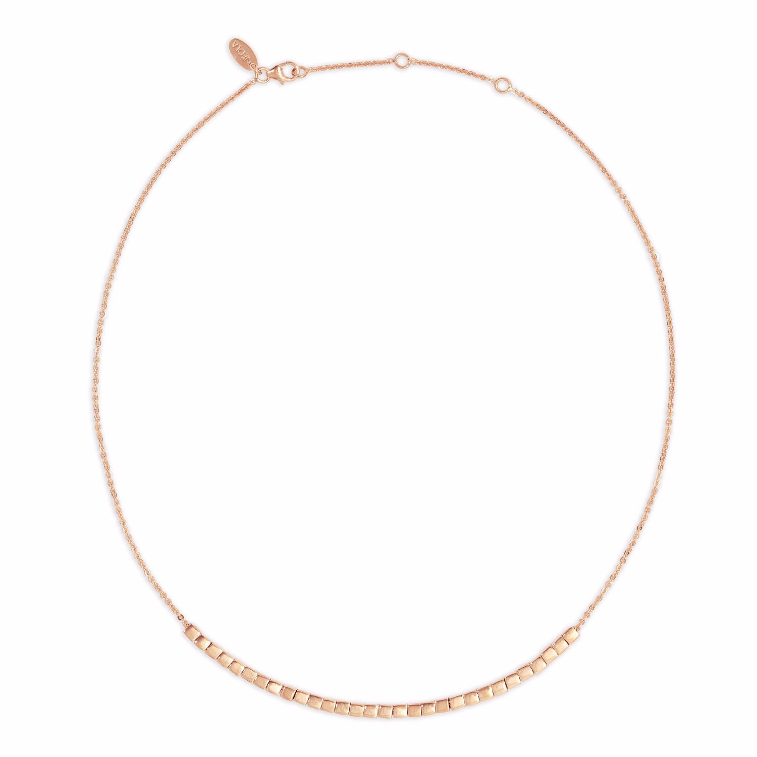 Women's Rose Gold Necklace With Cubes Neola