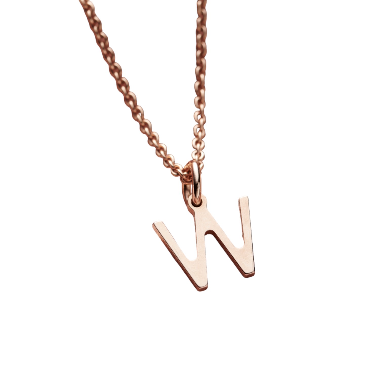Women's Rose Gold Plated Letter Initial Necklace Posh Totty Designs