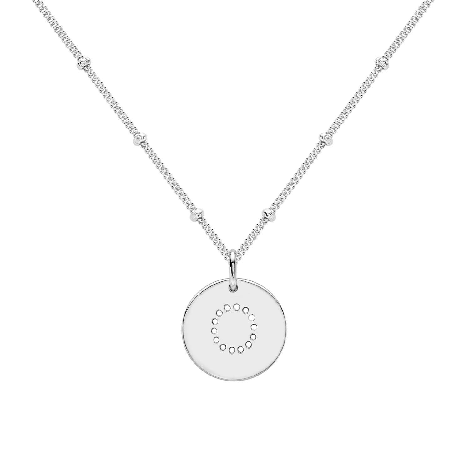 Women's Silver Alphabet O Necklace Neola