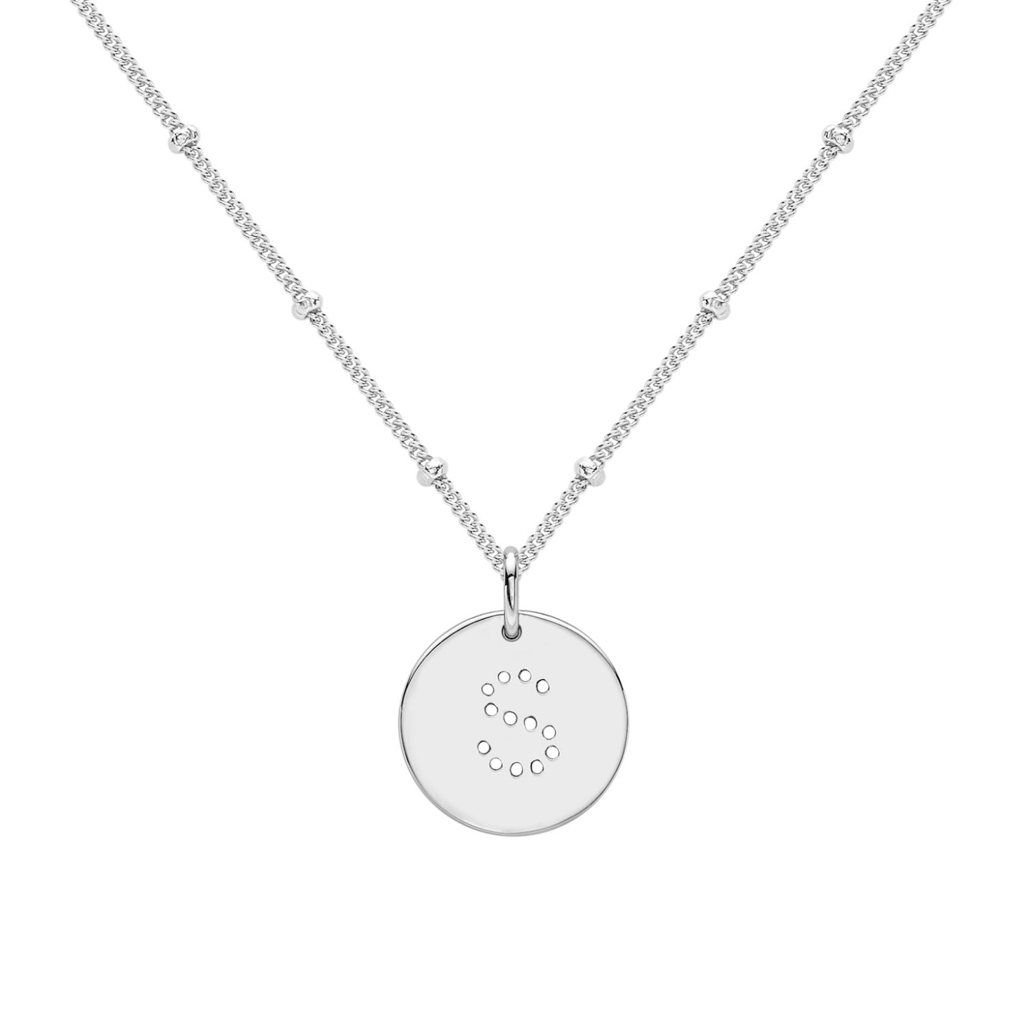 Women's Silver Alphabet S Necklace Neola
